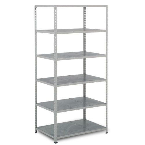 Rapid 2 Shelving (2440h x 915w) Grey - 6 Galvanized Shelves