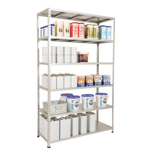 Rapid 2 Shelving 1980h x 1220w Galvanized - 5 Galvanized Shelves