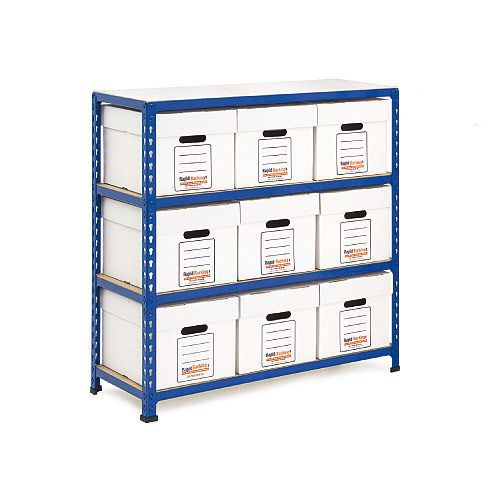 Rapid 2 Storage Bays (990h x 915w) 9 Economy Document Boxes