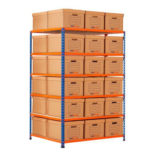 Rapid 2 Double Side Storage (1600h x 1120w) 36 Brown Document Boxes