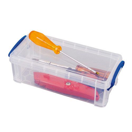 0.9 Litre Really Useful Box Clear and Lid