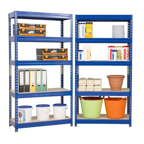 2 Bay Offer - Budget Shelving Blue-1720h 900w with 5 Shelves