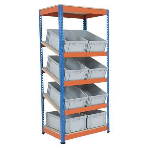 Rapid 1 Kanban Bays with optional euro containers or lin bins - 1980h 915w 610d