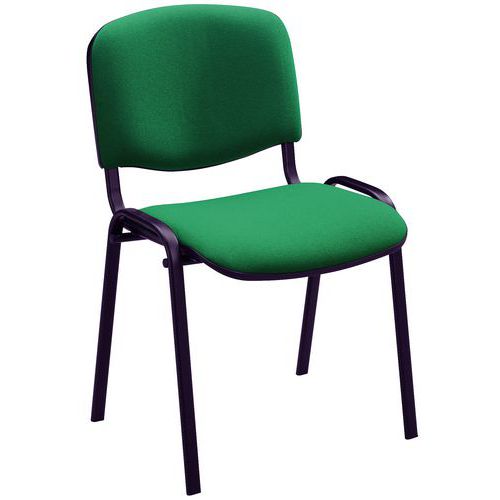 Stackable Conference Room Chairs - Fabric & Black Frame - Manutan UK Stackable Conference Room Chairs - Fabric & Black Frame - Manutan UK