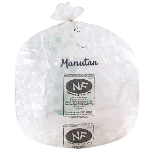 Clear Plastic Bin Bags - Heavy Duty - 30 To 110 Litre - Manutan Expert