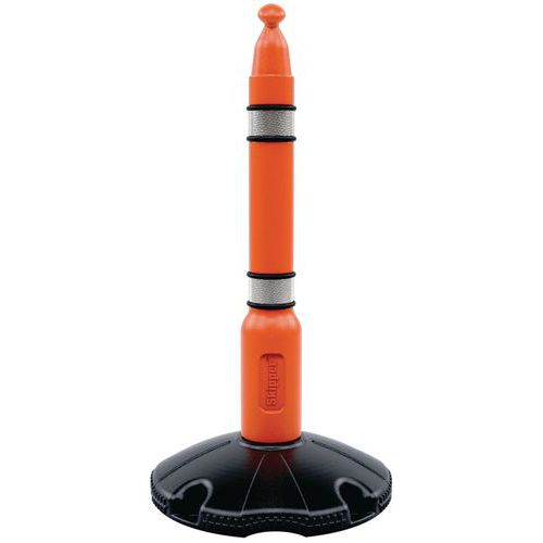 Skipper Post and Base System for Crowd Control and Safety