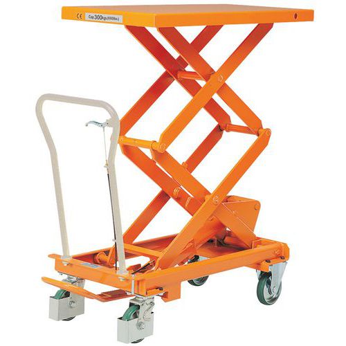 Mobile Double Scissor Lift Table - 300kg Mobile Double Scissor Lift Table - 300kg