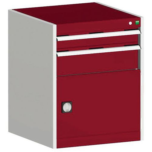 Bott Cubio Combi Cabinet Perfo Door 1 Shelf And 2 Drawers WxD 650x650