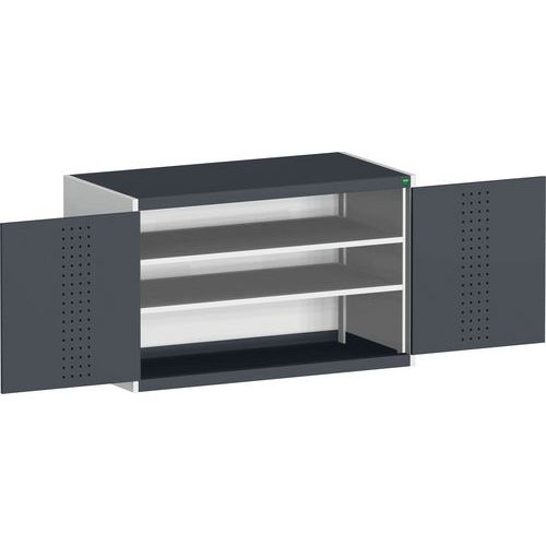 Bott Cubio Heavy Duty Cabinet With 2 Perfo Storage Doors WxD 1300x525mm