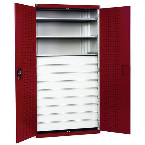 Bott Cubio Metal Storage Cupboard & Perfo Doors HxWxD 2000x1050x650mm