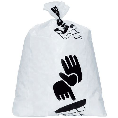 Heavy Duty Bin Bags - 60/160 Litre - White Plastic - Manutan UK Heavy Duty Bin Bags - 60/160 Litre - White Plastic - Manutan UK
