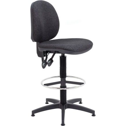 Height-Adjustable Fabric Draughtsman Chair