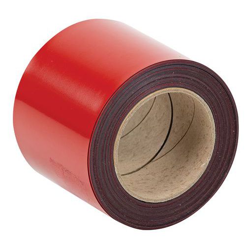 10m Label Holding Tape Roll - Magnetic & Erasable - Red - Manutan Expert