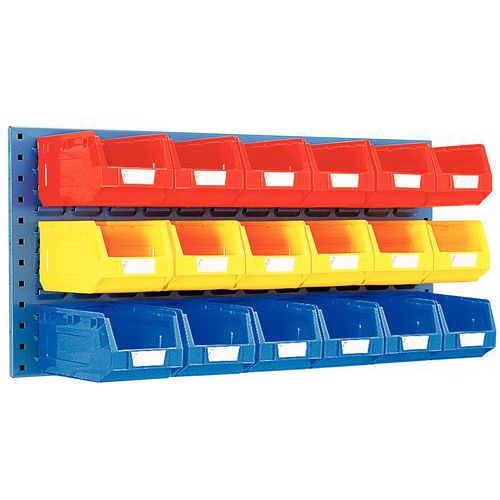 Wall panel with picking bins