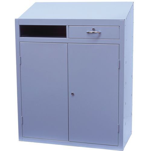 Metal Anti-Bacterial Workstation Cabinet - Single Drawer 1200x915x457mm