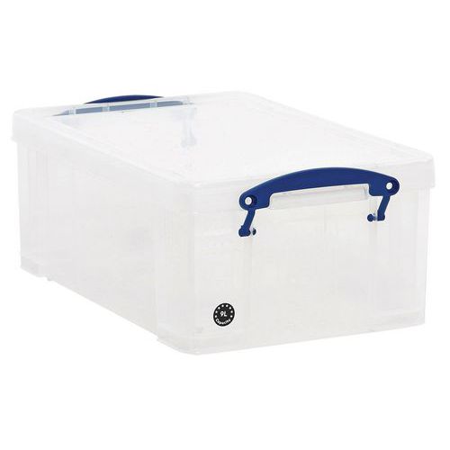 9L Really Useful Storage Boxes With Lids - Transparent Plastic