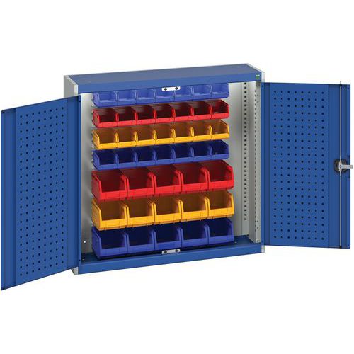 Bott Cubio Louvre/Perfo Workshop Storage Cabinet 43 Bins 1000x1050mm