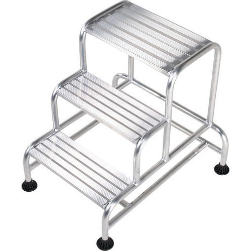 Aluminium Anti-slip Step Stool/Ladder - 1-4 Treads - Extra Wide Steps