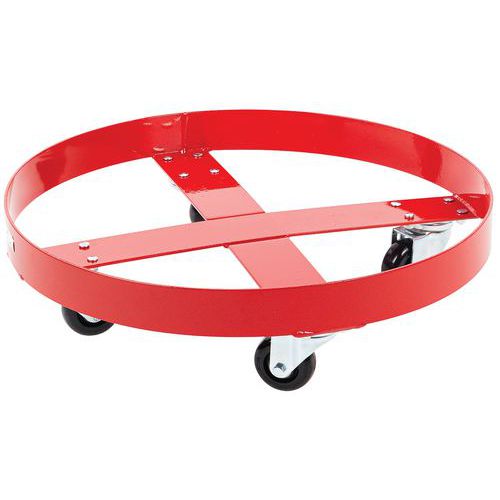 Drum Trolley - Round Wheeled Roller - 410kg Dolly - Manutan UK