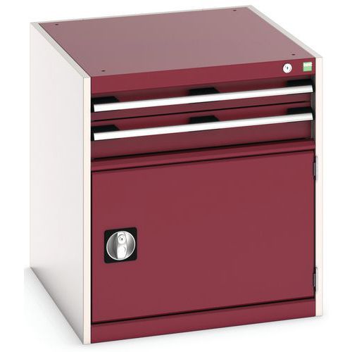 Bott Cubio Combi Cabinet Perfo Door 1 Shelf And 2 Drawers WxD 650x750