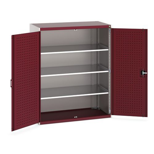 Bott Cubio Heavy Duty Cabinet With 2 Perfo Storage Doors WxD 1300x650mm