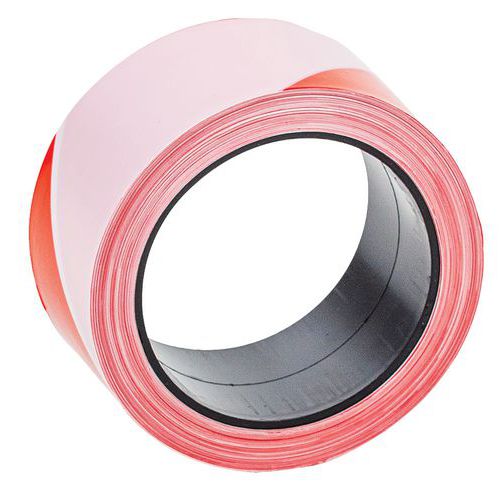 Hazard Polyethylene Tape - Red & White Stripes - Manutan Expert