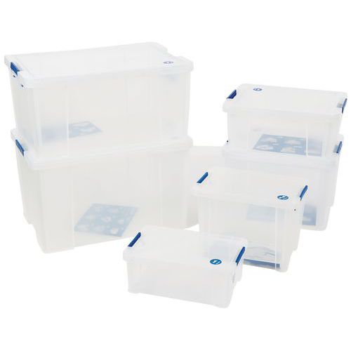 Storage container and lid - Length 320 to 580 mm - 10 to 70 l - Manutan Expert