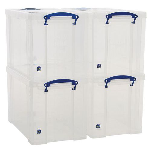24 L Clear Really Useful Box Pack of 4