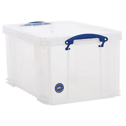 48L Really Useful Storage Boxes With Lids - Transparent Plastic