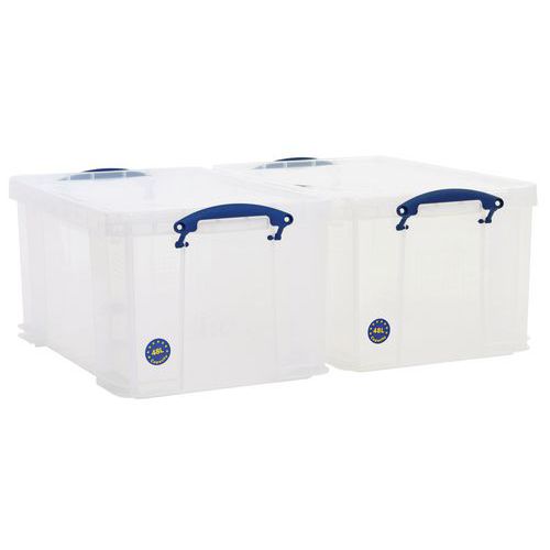 Clip Lock Box - 48 L - Clear - Really Useful
