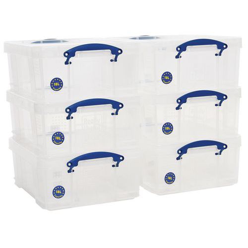 Clip Lock Box - 18 L - Clear - Really Useful