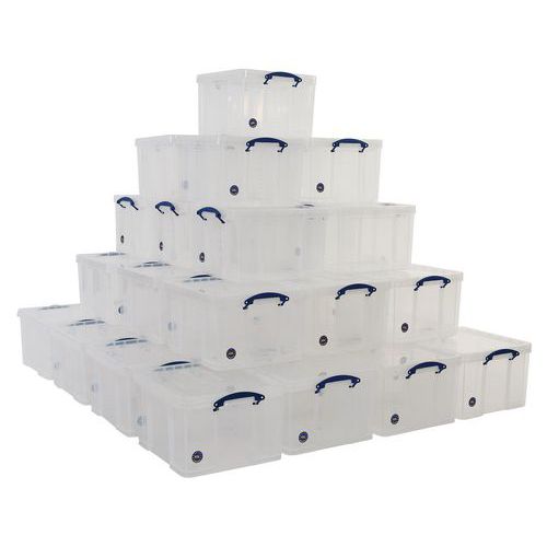 42 L Clear Really Useful Box Pallet Buy of 36