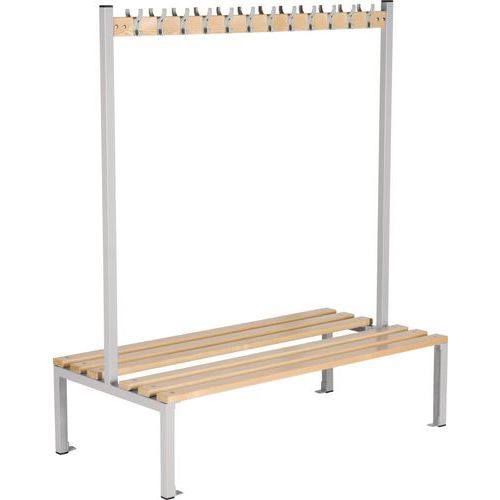 Double-Sided Bench - Changing Room Coat Rack - Anti-Bacterial - Elite
