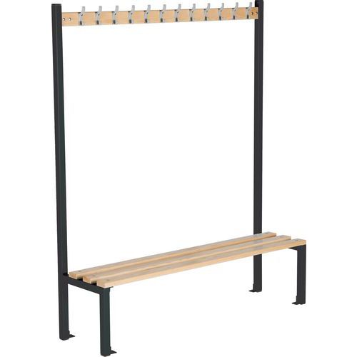 Single-Sided Bench - Changing Room Coat Rack - Anti-Bacterial - Elite