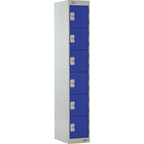 Metal Storage Lockers - 6 Cabinets - Nestable - Anti-Bacterial Coat