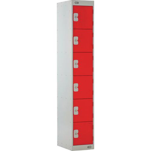 Metal Storage Lockers - 6 Cabinets - Nestable - Anti-Bacterial Coat