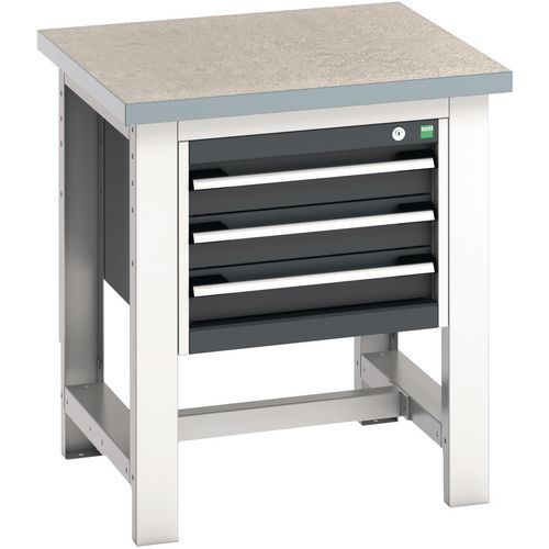 Bott Cubio Heavy Duty Industrial Workstand With Lino Worktop HxWxD 840x750x750mm