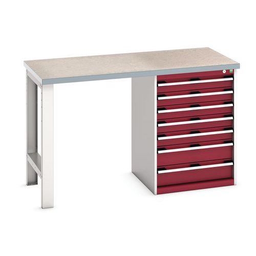 Bott Cubio Heavy Duty Workbench With Lino Worktop HxWxD 940x1500x750mm