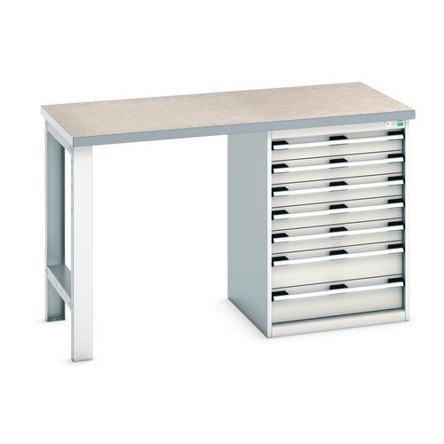 Bott Cubio Heavy Duty Workbench With Lino Worktop HxWxD 940x1500x750mm
