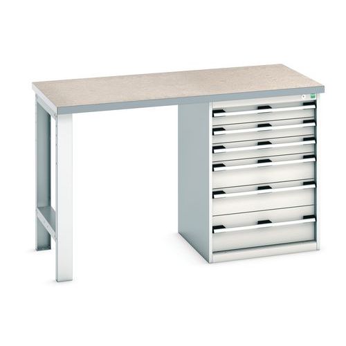Bott Cubio Heavy Duty Workbench With Lino Worktop HxWxD 940x1500x750mm