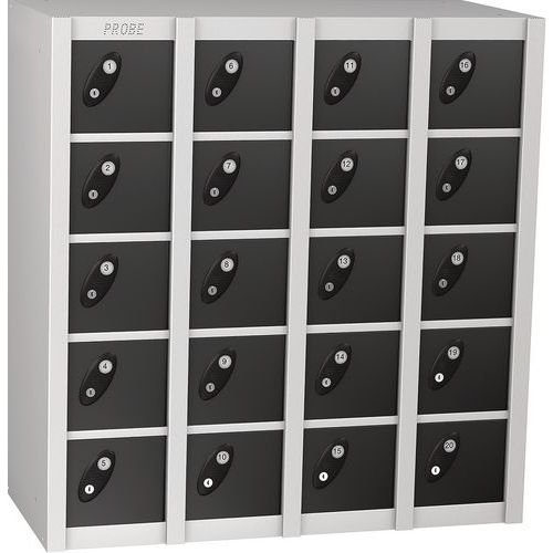 Multi Box Locker Bundle - Cube Of 20 Anti-Bacterial Cabinets - Probe Multi Box Locker Bundle - Cube Of 20 Anti-Bacterial Cabinets - Probe