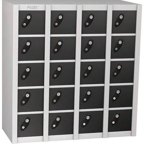 Multi Box Locker Bundle - Cube Of 20 Anti-Bacterial Cabinets - Probe