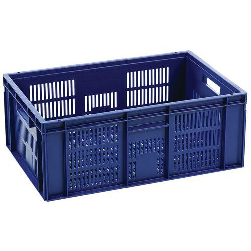 European-standard food container with openwork sides - Length 400 to 600 mm - Manutan Expert