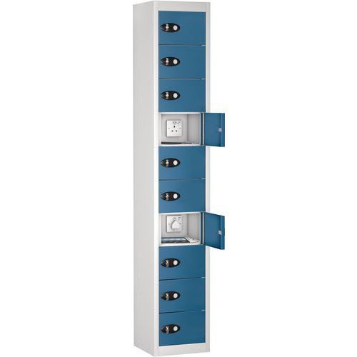 Tablet Charging Probe Locker With 10 Or 15 Clear Or Solid Doors