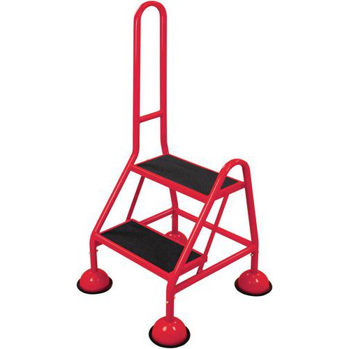 Mobile Warehouse Step Ladders With Handle And Anti-Slip Steps