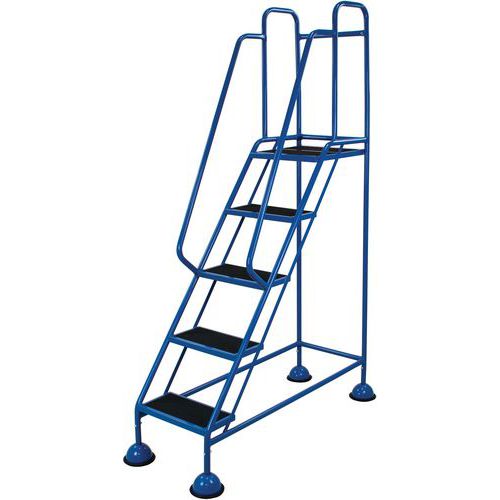 Mobile Anti-Slip Step Ladders With Domed Feet - Large Classic Plus