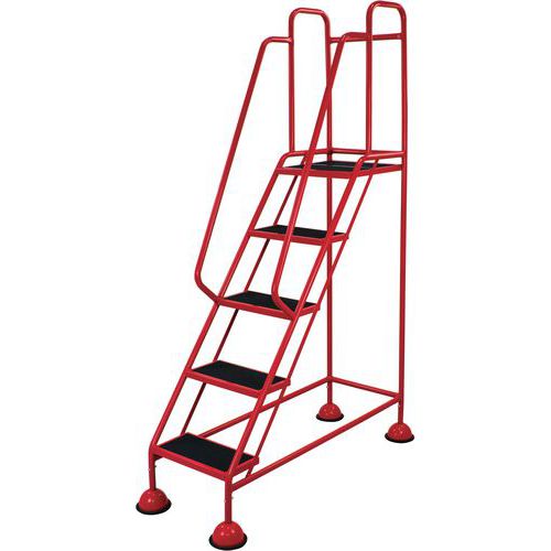 Mobile Anti-Slip Step Ladders With Domed Feet - Large Classic Plus
