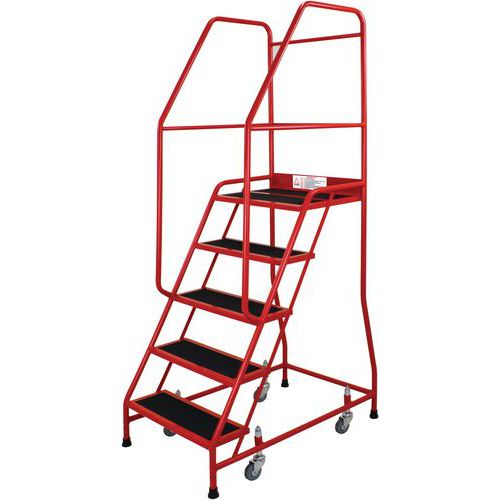 Industrial Step Ladders With Wheels And Anti-Slip Steps
