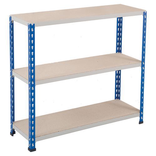 Rapid 1 BlueGrey Shelving with 3 Chipboard Shelves (1830wx610d) Rapid 1 BlueGrey Shelving with 3 Chipboard Shelves (1830wx610d)