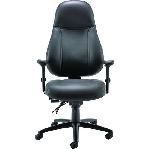Heavy Duty Leather Executive Office Chair - Adur